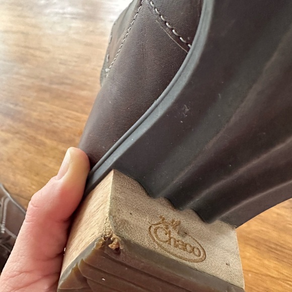 Chaco Cataluna Leather Ankle Boot Brown women’s size 8.5 - Picture 2 of 11